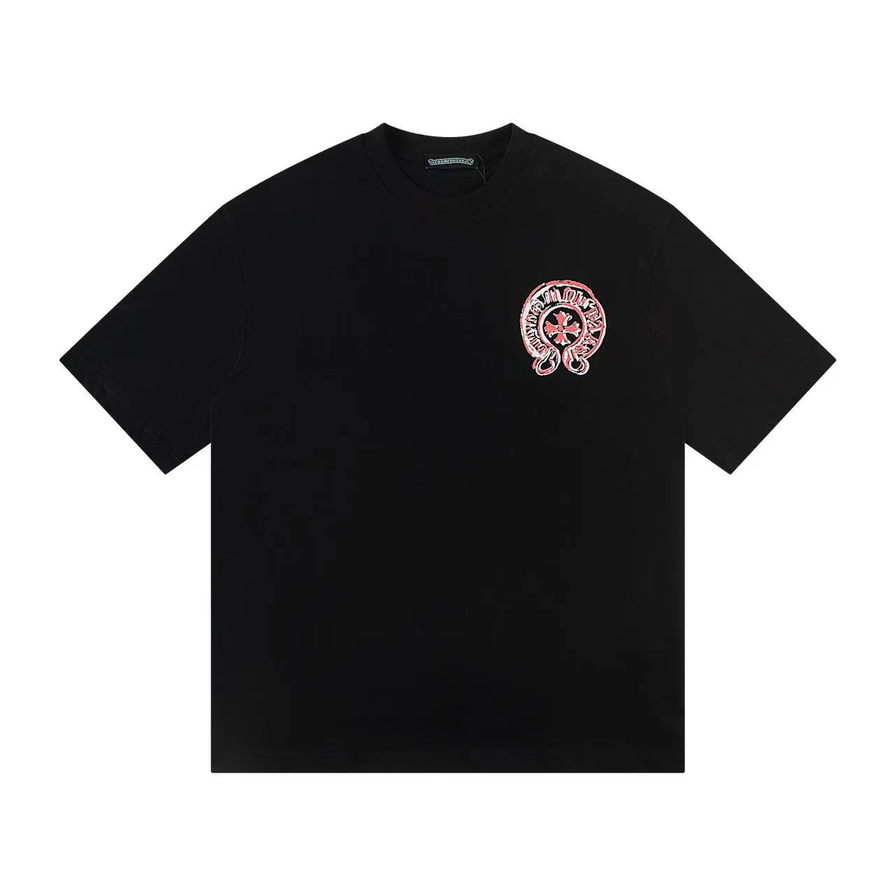 🅿️146 Style: 2025 new Croix Heart short-sleeved T-shirt Material: High version 300g double yarn combed cotton Size: S～XL Color: Black Style number: Z022